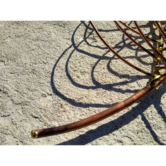 Copper and Brass Giavanna Branch Small Metal Wall Hanging Art Decor Sculpture - Picture 10 of 10